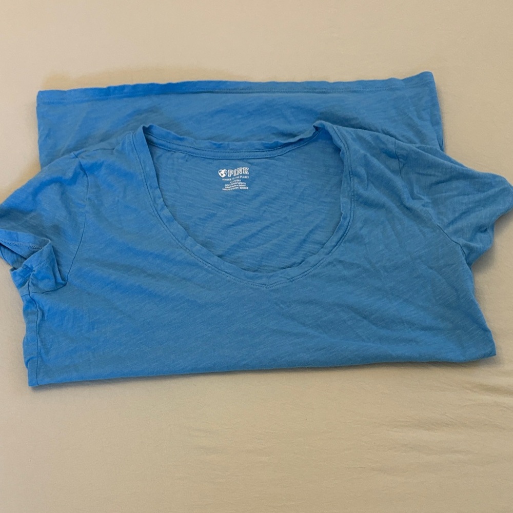 PINK Victoria's Secret Blue Graphic Tee